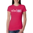 thumbnail image 1 of Mermaid Vibes Cute Shimmer | Womens Fashion Slim Fit Junior Tee, Raspberry, Small, 1 of 3