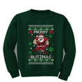 thumbnail image 1 of Wild Bobby Merry Blitzmas, Football Christmas Sweater Design | Holiday Unisex Boys Girls Crewneck Graphic Sweatshirt, 1 of 5