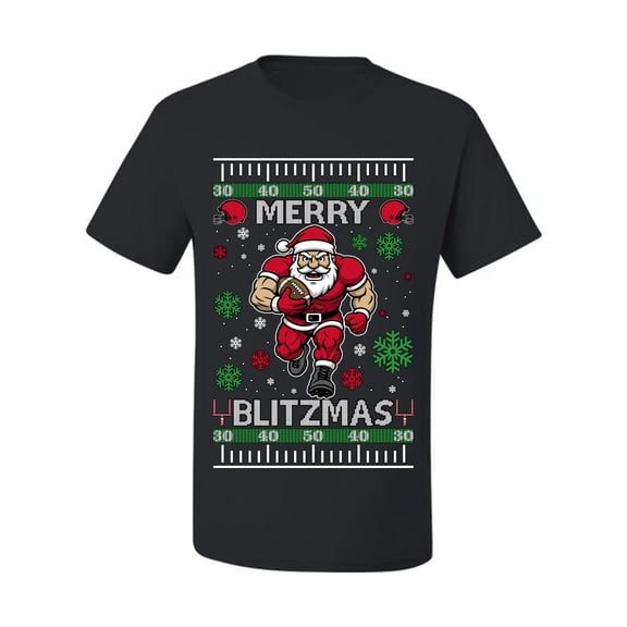 Wild Bobby Merry Blitzmas, Football Christmas Sweater Design | Holiday Unisex Men Tee