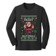 thumbnail image 1 of Wild Bobby Merry Blitzmas, Football Christmas Sweater Design | Holiday Youth Longsleeve Shirt, 1 of 5