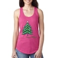 thumbnail image 1 of Wild Bobby, Merry Christmas Tree Christmas Ladies Racerback Tank Top, Raspberry, Medium, 1 of 3