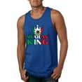 thumbnail image 1 of Wild Bobby Mexican King Latin Pride Men Graphic Tank Top, Royal, XX-Large, 1 of 5