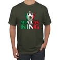 thumbnail image 1 of Wild Bobby Mexican King Latin Pride Men Graphic Tee, Military Green, Small, 1 of 5