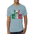 thumbnail image 1 of Wild Bobby Mexican King Latin Pride Men Premium Tri Blend Tee, Denim, Medium, 1 of 5