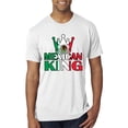 thumbnail image 1 of Wild Bobby Mexican King Latin Pride Men Premium Tri Blend Tee, Heather White, XX-Large, 1 of 5