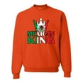 thumbnail image 1 of Wild Bobby Mexican King Latin Pride Unisex Crewneck Graphic Sweatshirt, Orange, Medium, 1 of 5
