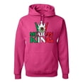 thumbnail image 1 of Wild Bobby Mexican King Latin Pride Unisex Graphic Hoodie Sweatshirt, Fuschia, 3X-Large, 1 of 5
