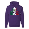 thumbnail image 1 of Wild Bobby Mexican King Latin Pride Unisex Graphic Hoodie Sweatshirt, Purple, XX-Large, 1 of 5