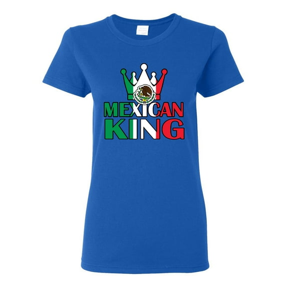 Wild Bobby Mexican King Latin Pride Women Graphic Tee, Royal, 3X-Large