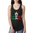 thumbnail image 1 of Wild Bobby Mexican King Latin Pride Women Racerback Tank Top, Black, Small, 1 of 5