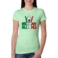 thumbnail image 1 of Wild Bobby Mexican King Latin Pride Women Slim Fit Junior Tee, Mint, Medium, 1 of 5