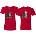 thumbnail image 1 of Wild Bobby Mexican King Mexican Queen Couples Tee Matching Valentine's Day Shirts , Red, Mens S-Womens XL, 1 of 6