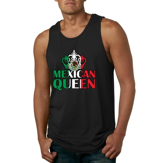 Wild Bobby Mexican Queen Latin Pride Men Graphic Tank Top, Black, Small