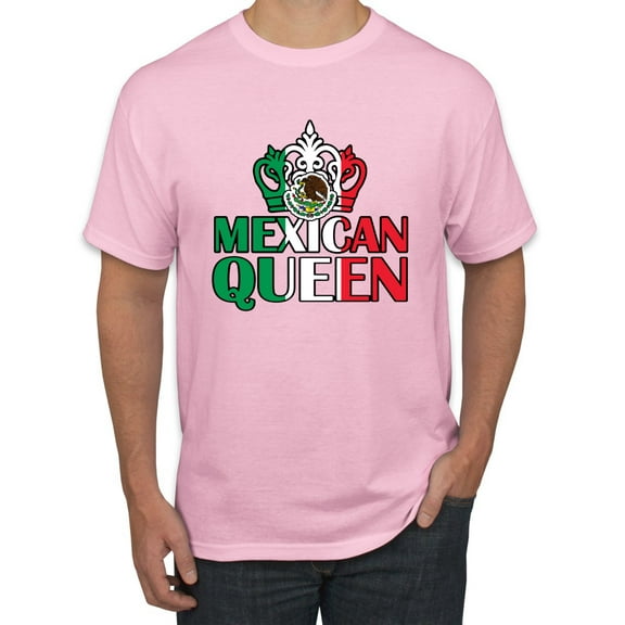 Wild Bobby Mexican Queen Latin Pride Men Graphic Tee, Light Pink, X-Large