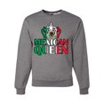 thumbnail image 1 of Wild Bobby Mexican Queen Latin Pride Unisex Crewneck Graphic Sweatshirt, Heather Grey, Large, 1 of 5