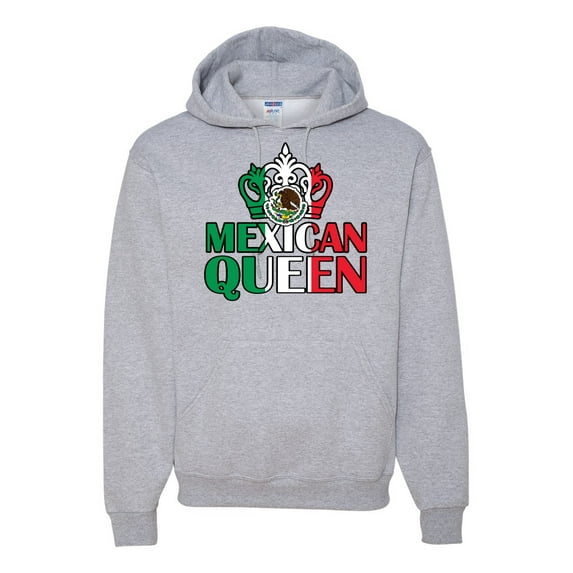 Wild Bobby Mexican Queen Latin Pride Unisex Graphic Hoodie Sweatshirt, Heather Grey, 3X-Large