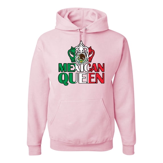 Wild Bobby, Mexican Queen Latin Pride Unisex Graphic Hoodie Sweatshirt, Light Pink, Medium