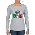 thumbnail image 1 of Wild Bobby Mexican Queen Latin Pride Women Graphic Long Sleeve Tee, Heather Grey, Large, 1 of 5