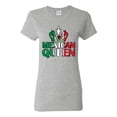 thumbnail image 1 of Wild Bobby Mexican Queen Latin Pride Women Graphic Tee, Heather Grey, XX-Large, 1 of 5