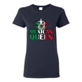 thumbnail image 1 of Wild Bobby Mexican Queen Latin Pride Women Graphic Tee, Navy, X-Large, 1 of 5