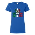 thumbnail image 1 of Wild Bobby Mexican Queen Latin Pride Women Graphic Tee, Royal, Small, 1 of 5