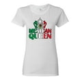 thumbnail image 1 of Wild Bobby Mexican Queen Latin Pride Women Graphic Tee, White, X-Large, 1 of 5