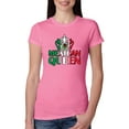 thumbnail image 1 of Wild Bobby Mexican Queen Latin Pride Women Slim Fit Junior Tee, Hot Pink, Small, 1 of 5