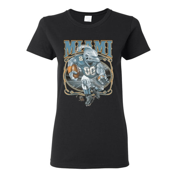 Wild Bobby, Miami Fans | MIA Fantasy Football ,Sports, Women Graphic Tee, Black, Small