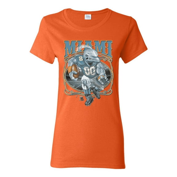 Wild Bobby, Miami Fans | MIA Fantasy Football ,Sports, Women Graphic Tee, Orange, Large