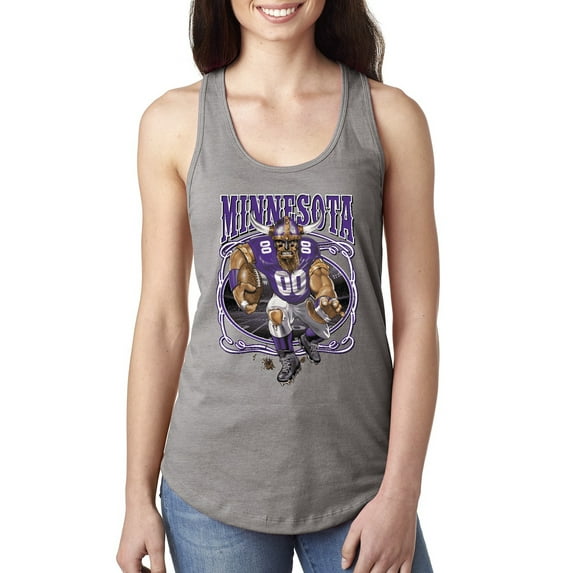 Wild Bobby, Minnesota Fans | MIN Fantasy Football ,Sports, Ladies Racerback Tank Top, Heather Grey, X-Large
