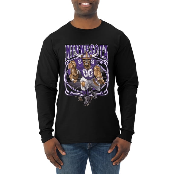 Wild Bobby, Minnesota Fans | MIN Fantasy Football ,Sports, Men Long Sleeve Shirt, Black, Large