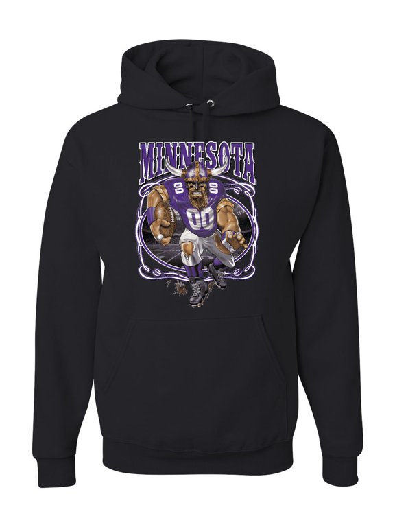 , Minnesota Fans | MIN Fantasy Football ,Sports, Unisex Graphic Hoodie Sweatshirt, Black, 3X-Large