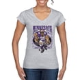 thumbnail image 1 of Wild Bobby, Minnesota Fans | MIN Fantasy Football ,Sports, Women Standard V-Neck Tee, Heather Grey, XX-Large, 1 of 4