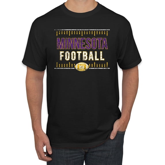 Wild Bobby Minnesota MIN Hometown City Football Fan Pride Sports Men's Graphic T-Shirt, Black, X-Large