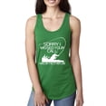 thumbnail image 1 of Wild Bobby, Missed Your Call Fishing Line Joke Fishing Ladies Racerback Tank Top, Kelly, Small, 1 of 3