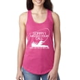 thumbnail image 1 of Wild Bobby, Missed Your Call Fishing Line Joke Fishing Ladies Racerback Tank Top, Raspberry, Large, 1 of 3