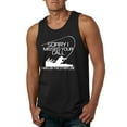 thumbnail image 1 of Wild Bobby, Missed Your Call Fishing Line Joke Fishing Mens Graphic Tank Top, Black, Small, 1 of 3