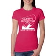 thumbnail image 1 of Wild Bobby, Missed Your Call Fishing Line Joke Fishing Womens Slim Fit Junior Tee, Raspberry, Small, 1 of 3