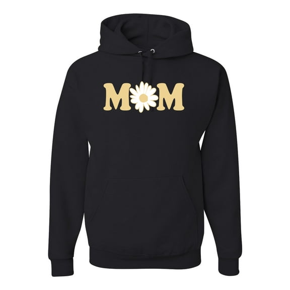Wild Bobby, Mom Daisy Mother's Day Unisex Hoodie Sweatshirt, Black, Small