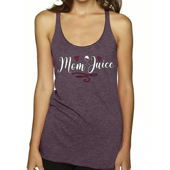 Wild Bobby Mom Juice Women Tri-Blend Racerback Tank Top