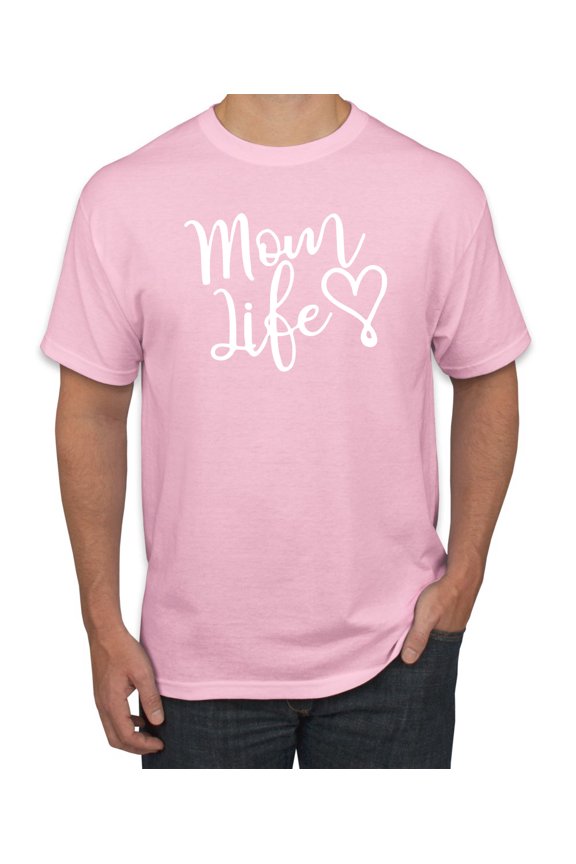 , Mom Life Best Mom Mother's Day Gift Blessed Family Kids | Mens Mother's Day Graphic T-Shirt, Light Pink, 2XL