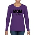 thumbnail image 1 of Wild Bobby, Mom Mode All Day Everyday Mother's Day Womens Graphic Long Sleeve Tee, Purple, XX-Large, 1 of 6