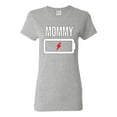 thumbnail image 1 of Wild Bobby, Mommy Battery, Mother's Day, Women Graphic Tee, Heather Grey, Small, 1 of 4
