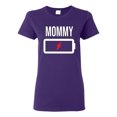 thumbnail image 1 of Wild Bobby, Mommy Battery, Mother's Day, Women Graphic Tee, Purple, Medium, 1 of 4