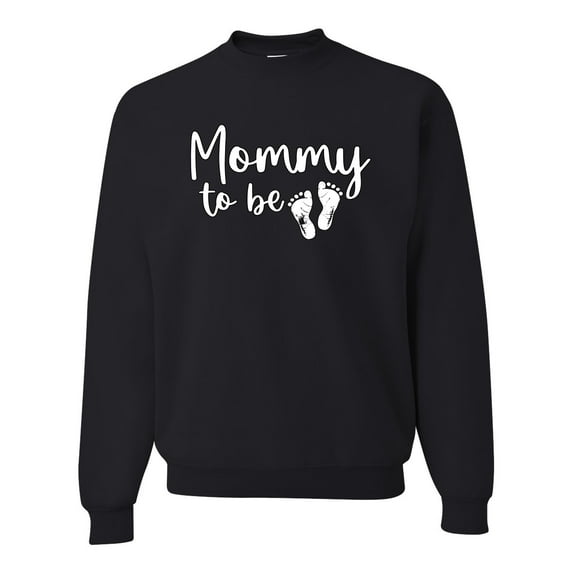 Wild Bobby, Mommy to Be Pregnancy Reveal Gift Parents to Be, Pop Culture, Unisex Crewneck Graphic Sweatshirt, Black, Small