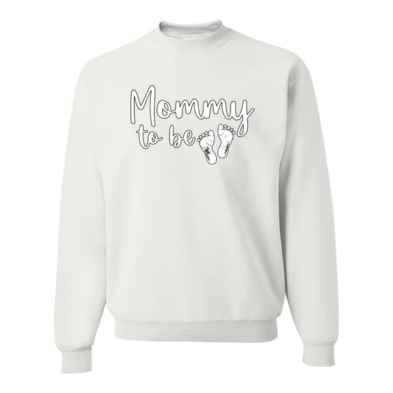 Wild Bobby, Mommy to Be Pregnancy Reveal Gift Parents to Be, Pop Culture, Unisex Crewneck Graphic Sweatshirt, White, X-Large