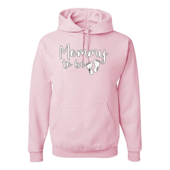 Wild Bobby, Mommy to Be Pregnancy Reveal Gift Parents to Be, Pop Culture, Unisex Graphic Hoodie Sweatshirt, Light Pink, Medium