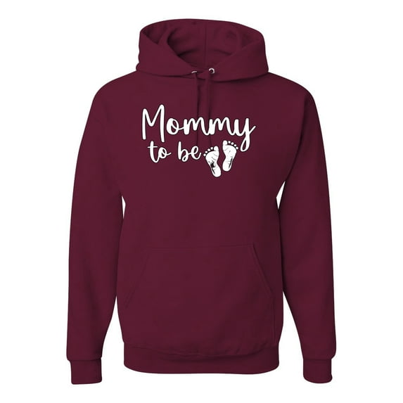 Wild Bobby, Mommy to Be Pregnancy Reveal Gift Parents to Be, Pop Culture, Unisex Graphic Hoodie Sweatshirt, Maroon, Large