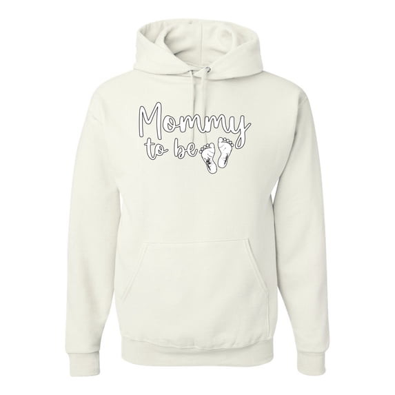 Wild Bobby, Mommy to Be Pregnancy Reveal Gift Parents to Be, Pop Culture, Unisex Graphic Hoodie Sweatshirt, White, Medium