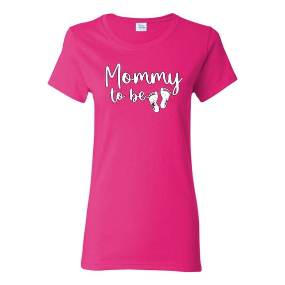 Wild Bobby, Mommy to Be Pregnancy Reveal Gift Parents to Be, Pop Culture, Women Graphic Tee, Fuschia, XX-Large